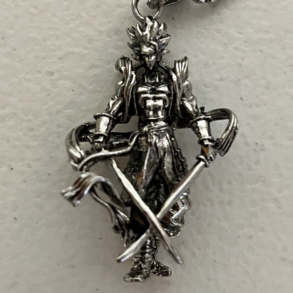 Dragonball Z Vegeta Double Sword Charm Pendant Necklace Goku - Picture 1 of 9